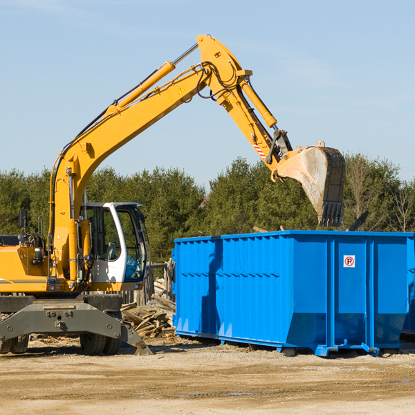 are there any restrictions on where a residential dumpster can be placed in Moccasin MT